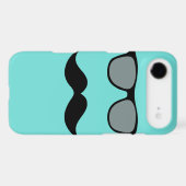 Mally Mac Sunglasses & Mustache iPhone Case (Back (Horizontal))