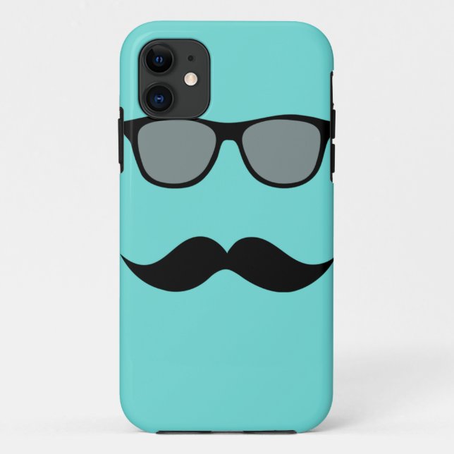 Mally Mac Sunglasses & Mustache iPhone Case (Back)