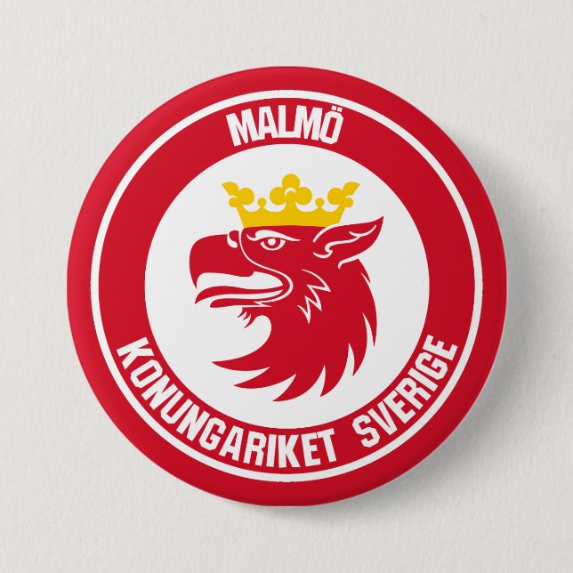 Malmö Round Emblem Button (Front)