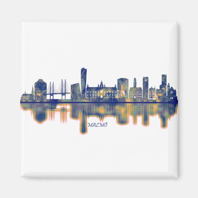 Malmo Skyline Magnet (Front)