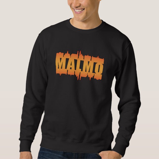Malmo Sweden City Skyline Cityscape Gift Idea Sweatshirt (Front)