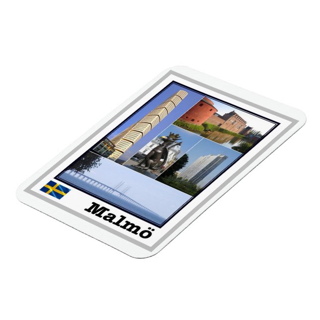Malmö - Sweden - Mosaic - Magnet (Left Side)