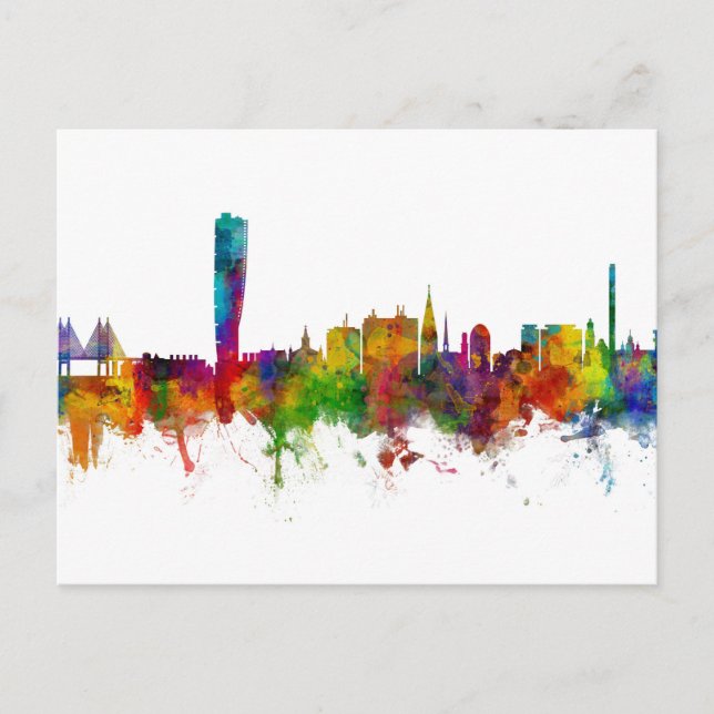 Malmo Sweden Skyline Postcard (Front)
