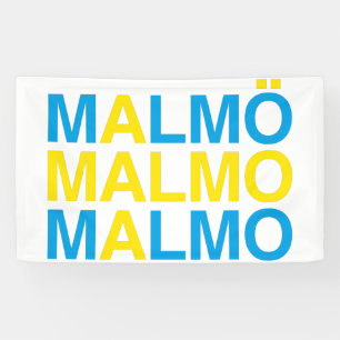 Malmo Swedish Flag Banner
