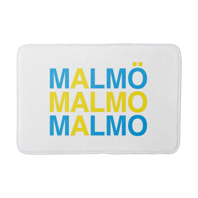 Malmo Swedish Flag Bath Mat (Front)