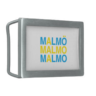 Malmo Swedish Flag Belt Buckle