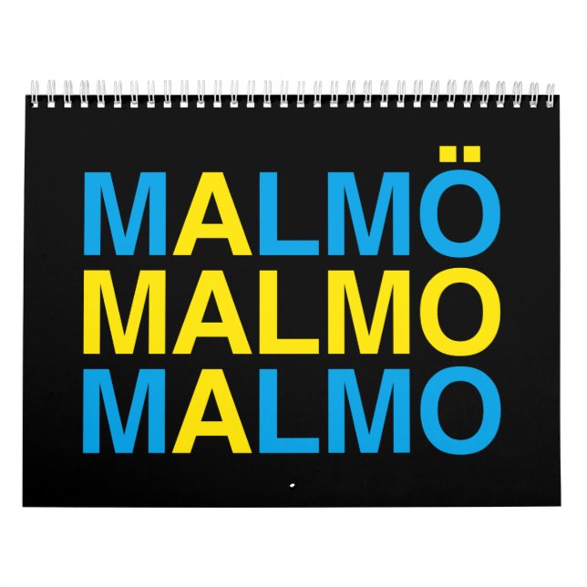 Malmo Swedish Flag Calendar (Cover)