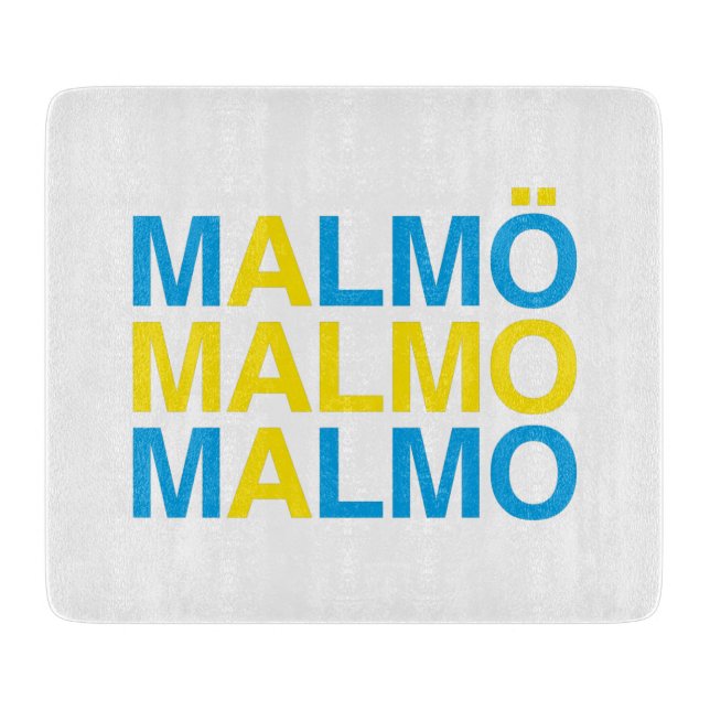 Malmo Swedish Flag Cutting Board (Front)
