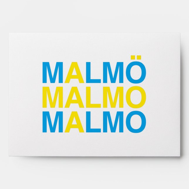 Malmo Swedish Flag Envelope (Front)
