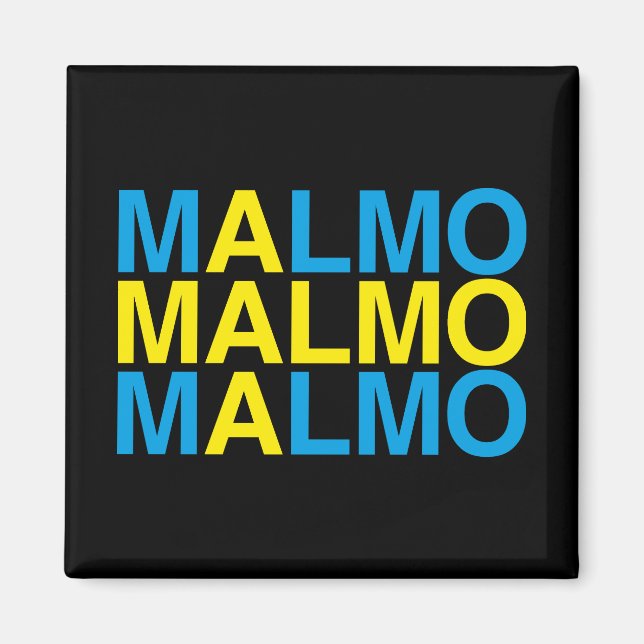 Malmo Swedish Flag Magnet (Front)