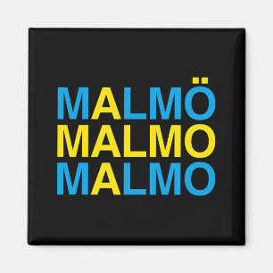 Malmo Swedish Flag Magnet