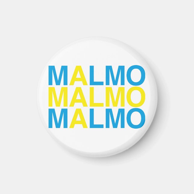 Malmo Swedish Flag Magnet (Front)