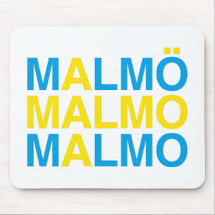 Malmo Swedish Flag Mouse Pad