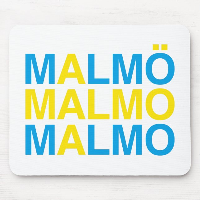 Malmo Swedish Flag Mouse Pad (Front)