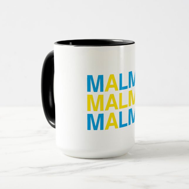 Malmo Swedish Flag Mug (Front Left)