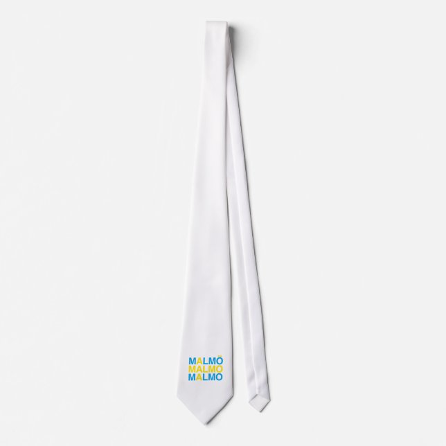 Malmo Swedish Flag Neck Tie (Front)