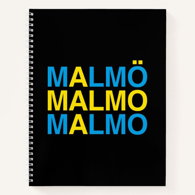 Malmo Swedish Flag Notebook (Front)