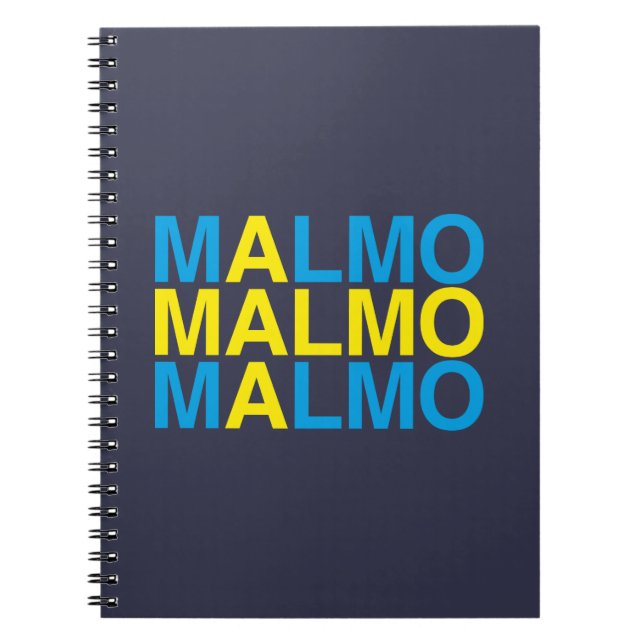 Malmo Swedish Flag Notebook (Front)