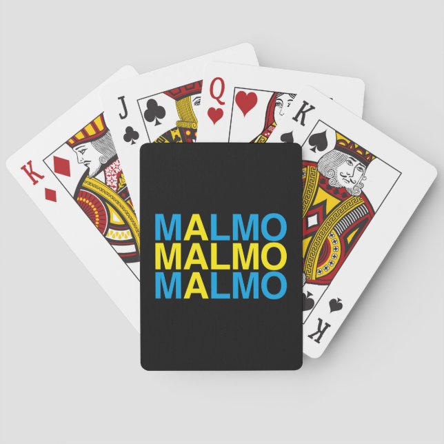 Malmo Swedish Flag Poker Cards (Back)