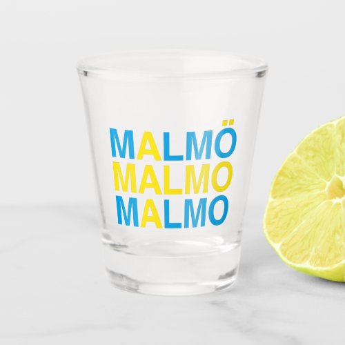MALMO Swedish Flag Shot Glass