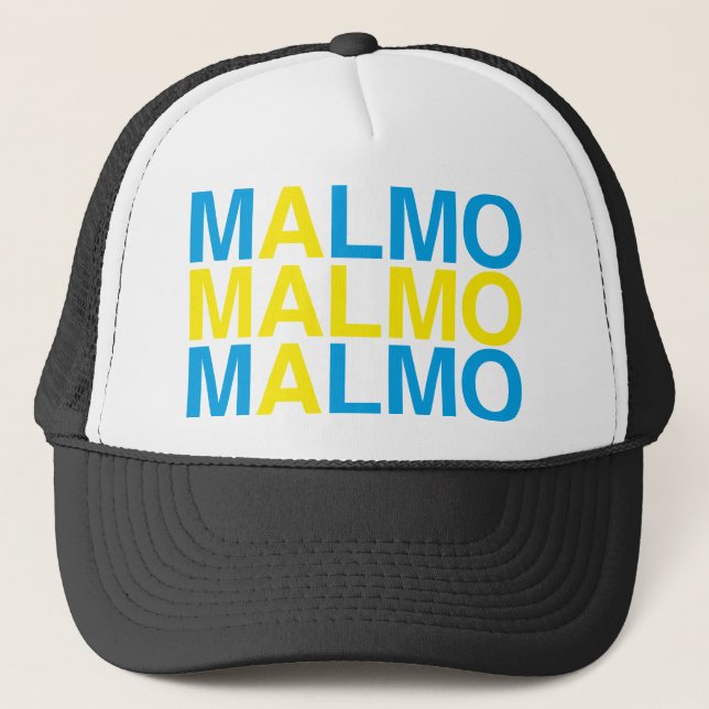 Malmo Swedish Flag Trucker Hat (Front)