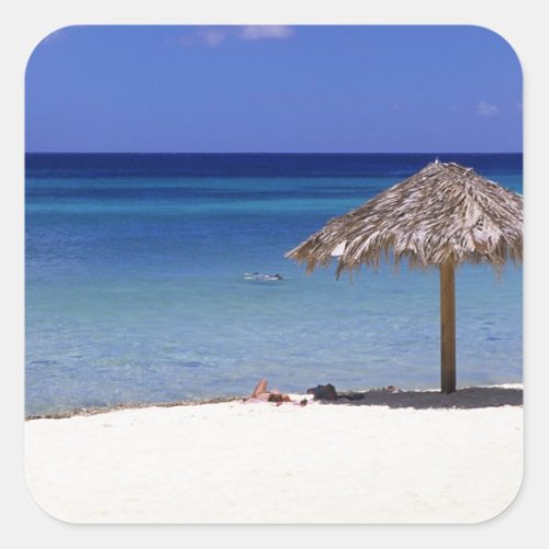Malmok Beach Aruba Netherlands Antilles Square Sticker
