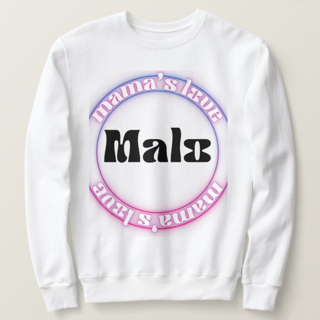 malo round neon sweatshirt (Design Front)