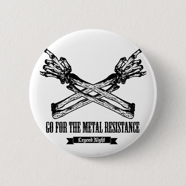 Maloik Bones (Black ver.) Pinback Button (Front)