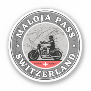 Maloja Pass swiss–alps motorcycle tour Sticker