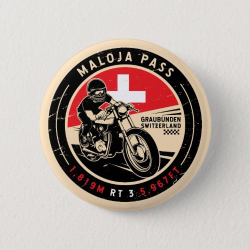 Maloja Pass  Switzerland  Motorcycle Button