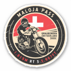 Maloja Pass | Switzerland | Motorcycle Sticker