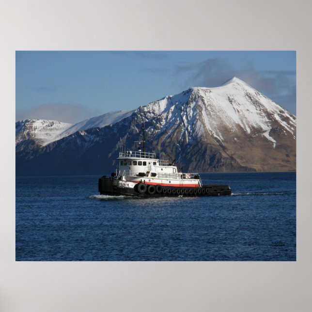 Malolo Tugboat in Dutch Harbor, AK Poster (Front)