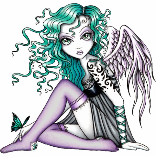 Malory Butterfly Tattoo Angel Statuette