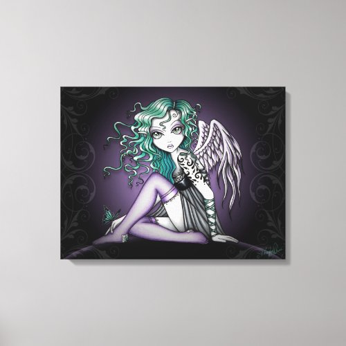 Malory Cute Green Tattoo Angel Canvas Print