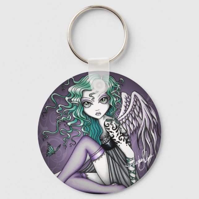Malory Violet Tattoo Angel Keychain (Front)