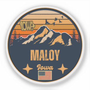 Maloy, Iowa Ia, United States Sticker