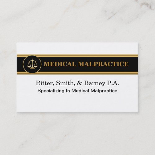 Malpractice Attorney Business Cards