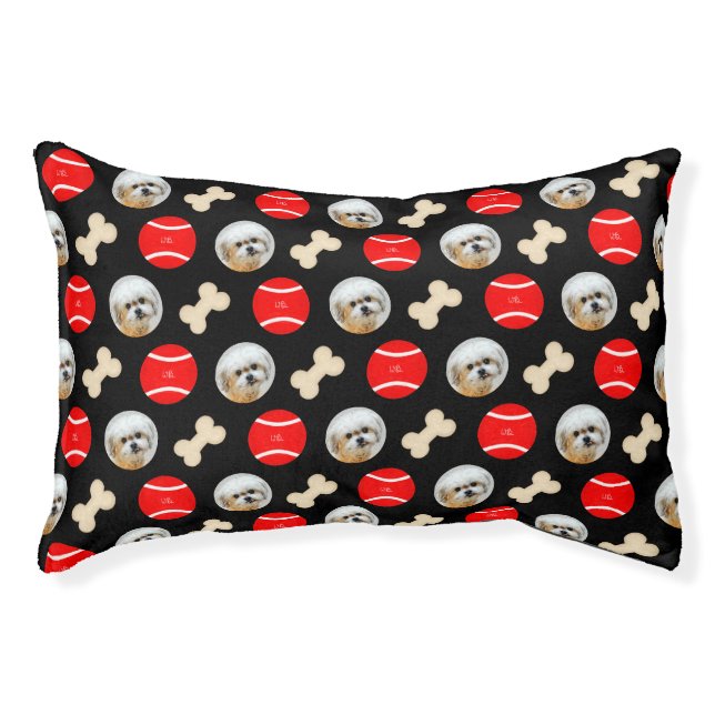 Malshi Ball & Bone Pet Bed (Front)