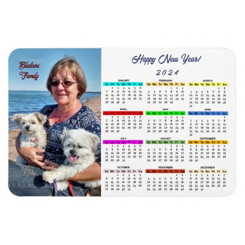 Malshi Dog Calendar Photo Magnet