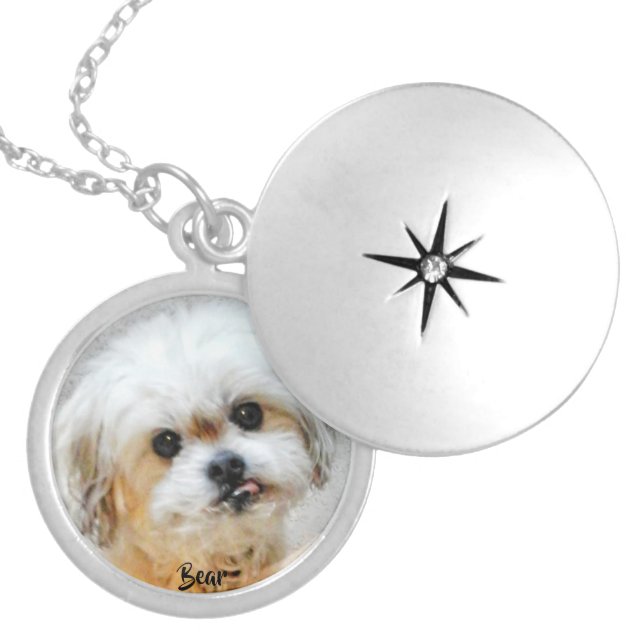 Malshi Dog Locket Necklace (Front)