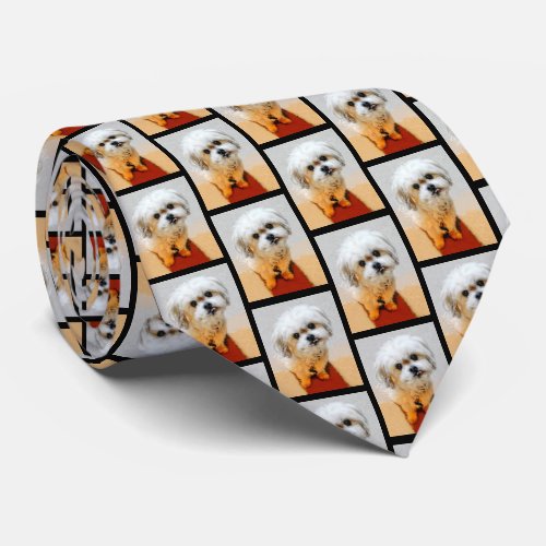 Malshi Dog Tiled Necktie