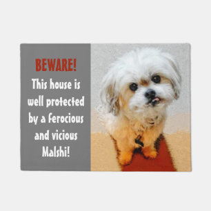 Malshi Funny Guard Dog Doormat 18 x 24