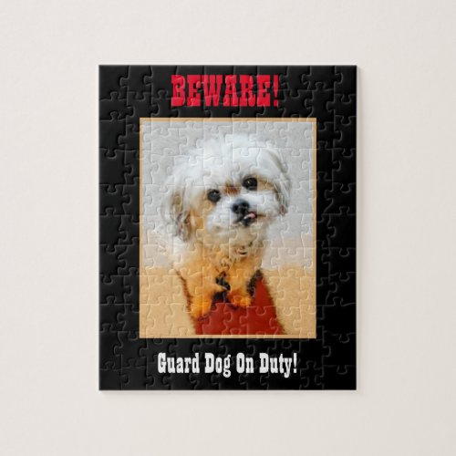 Malshi Funny Guard Dog Jigsaw Puzzle