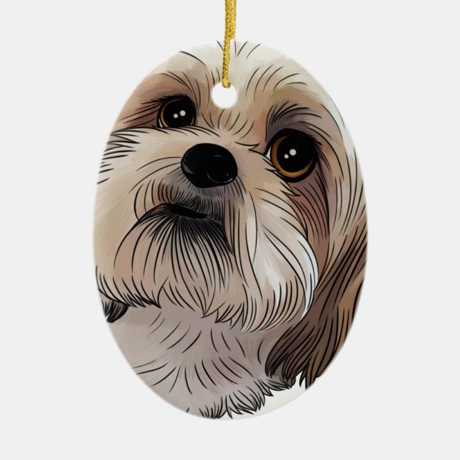 Malshi Mal-shi Ceramic Ornament (Front)