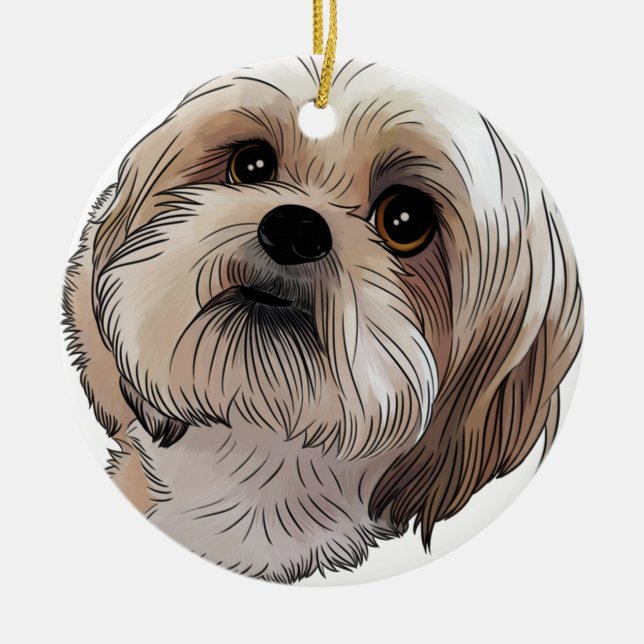 Malshi Mal-shi Ceramic Ornament (Front)