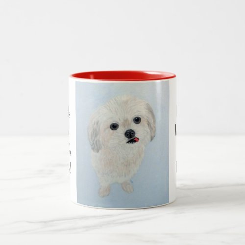 Malshi Puppy Two Tone Coffee Mug