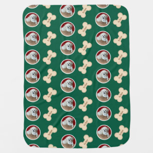 Malshi With Bone Green Pet Blanket