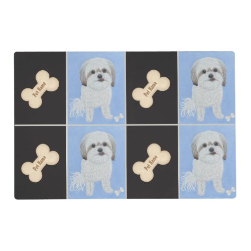 Malshi With Bone Placemat With Text