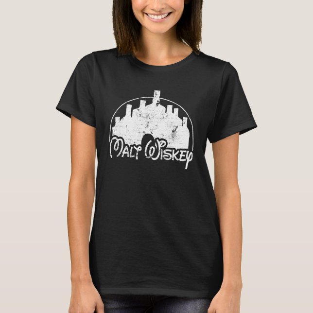 Malt Whiskey Scotch Or Bourbon Lover  Funny Parody T-Shirt (Front)