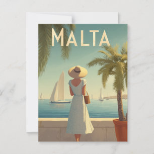 Malta 50s vintage postcard